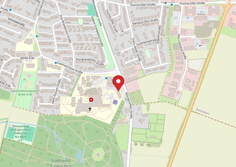 Kartenausschnitt: Praxis am Marien-Hospital, Gottfried-Disse-Stra&szlig;e 48, 53879 Euskirchen